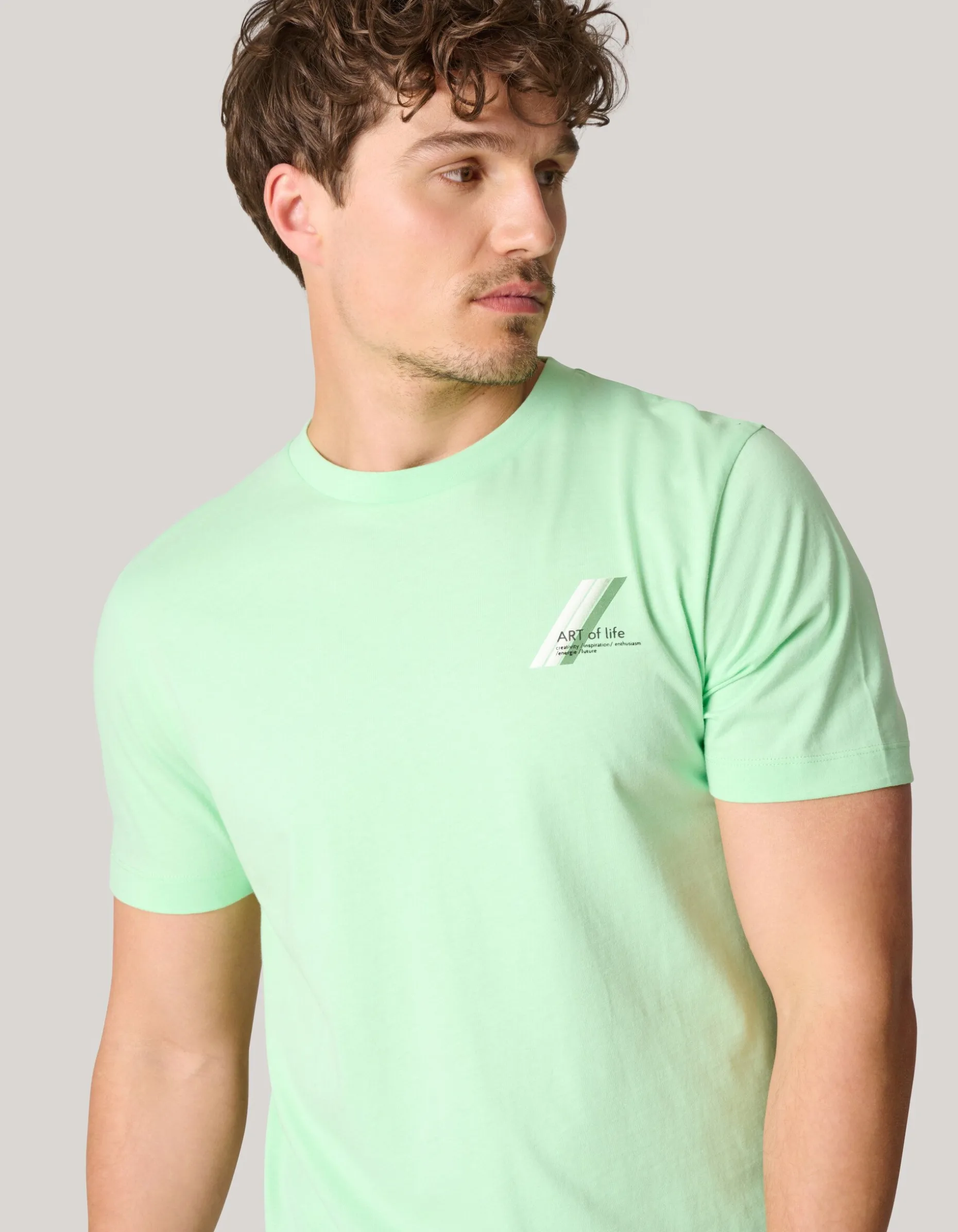 Art T-shirt Lichtgroen