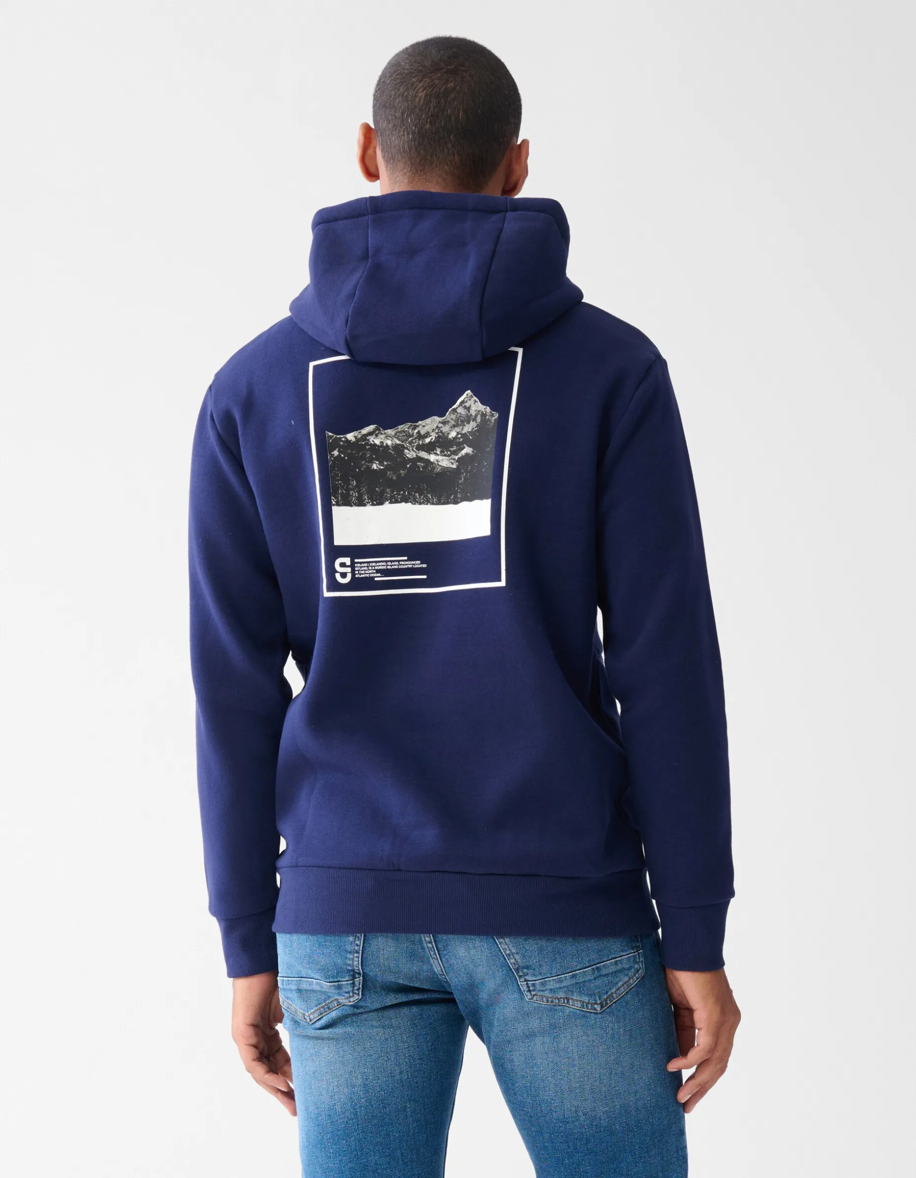 Artwork Hoodie Donkerblauw