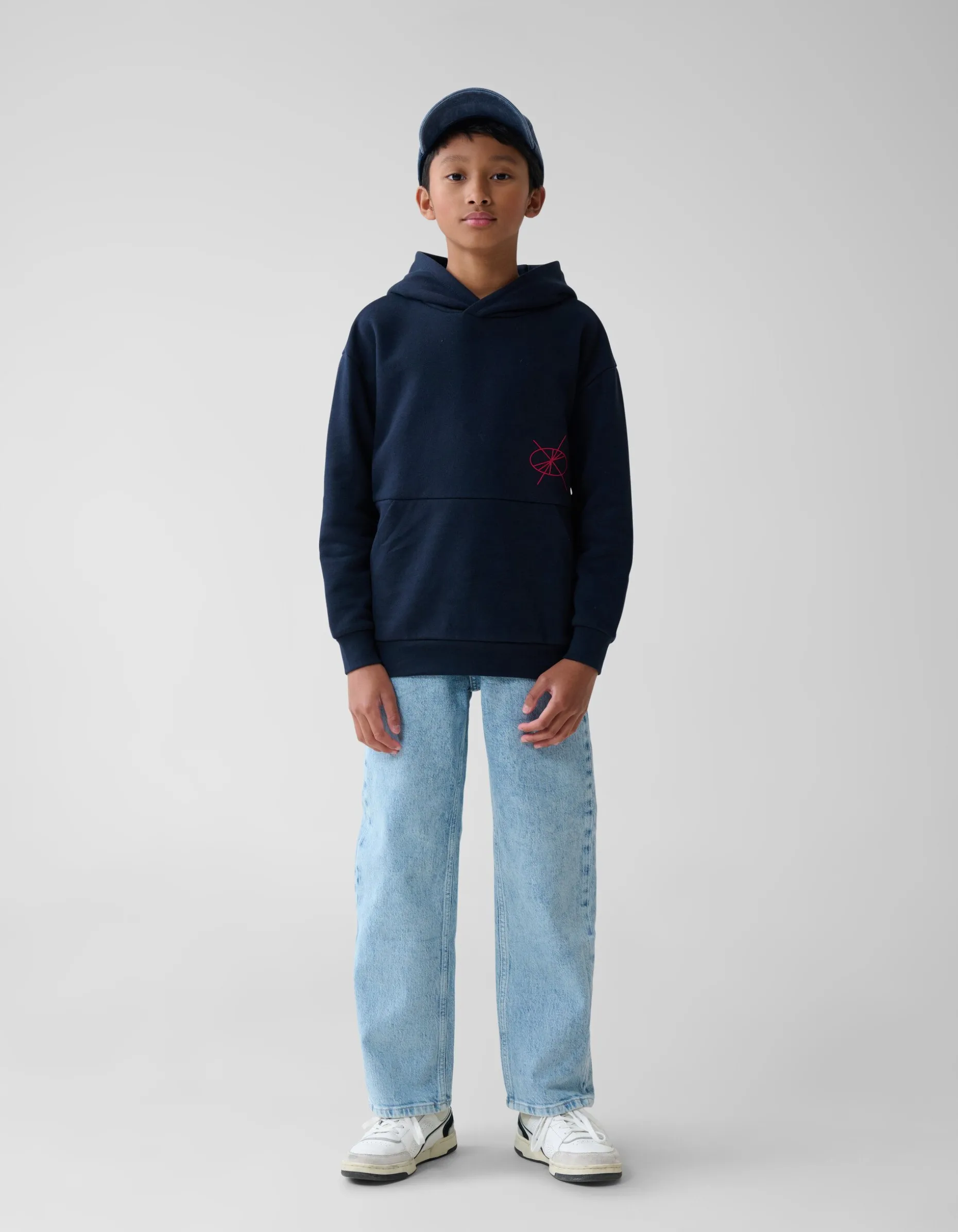 Artwork Hoodie Donkerblauw