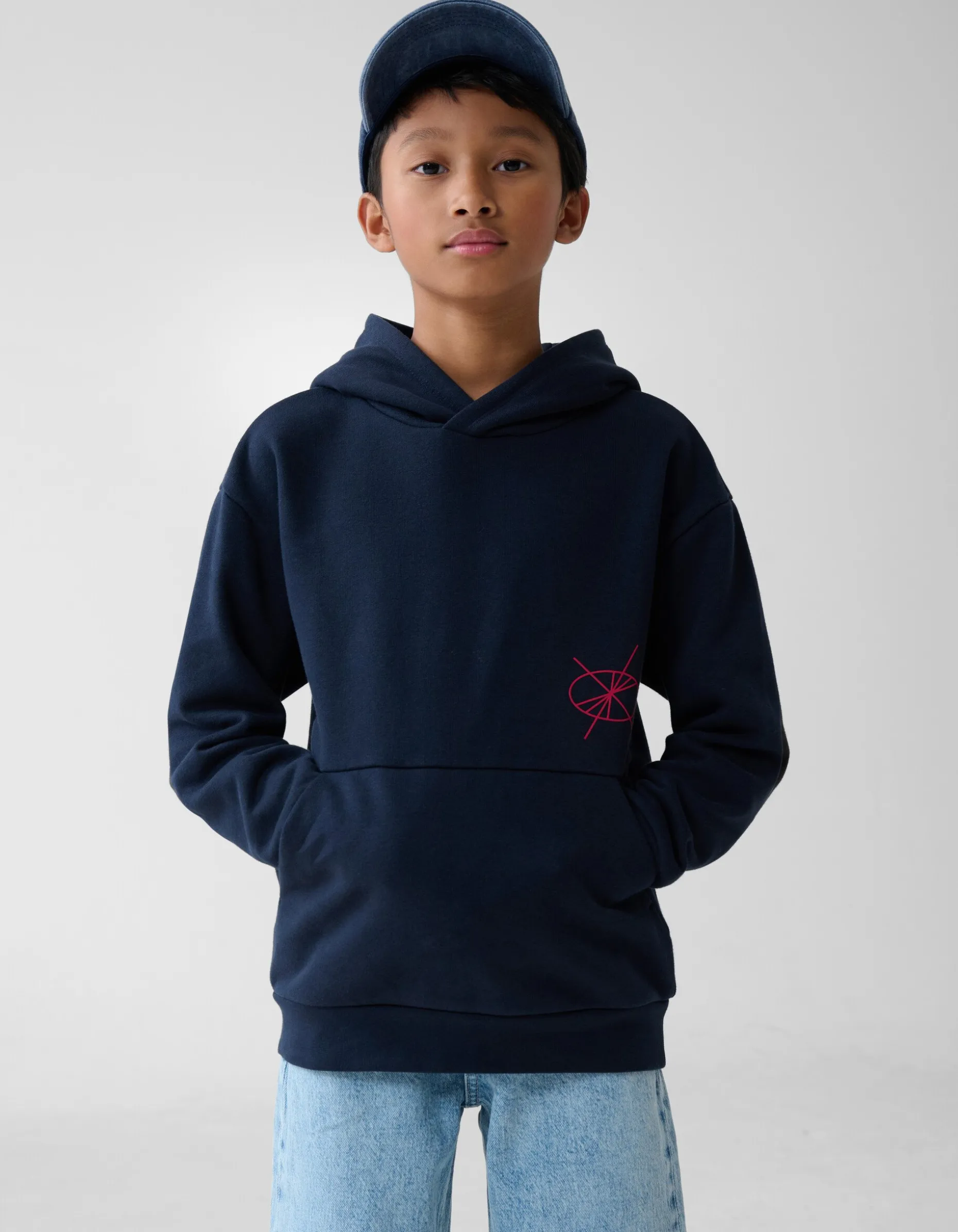 Artwork Hoodie Donkerblauw