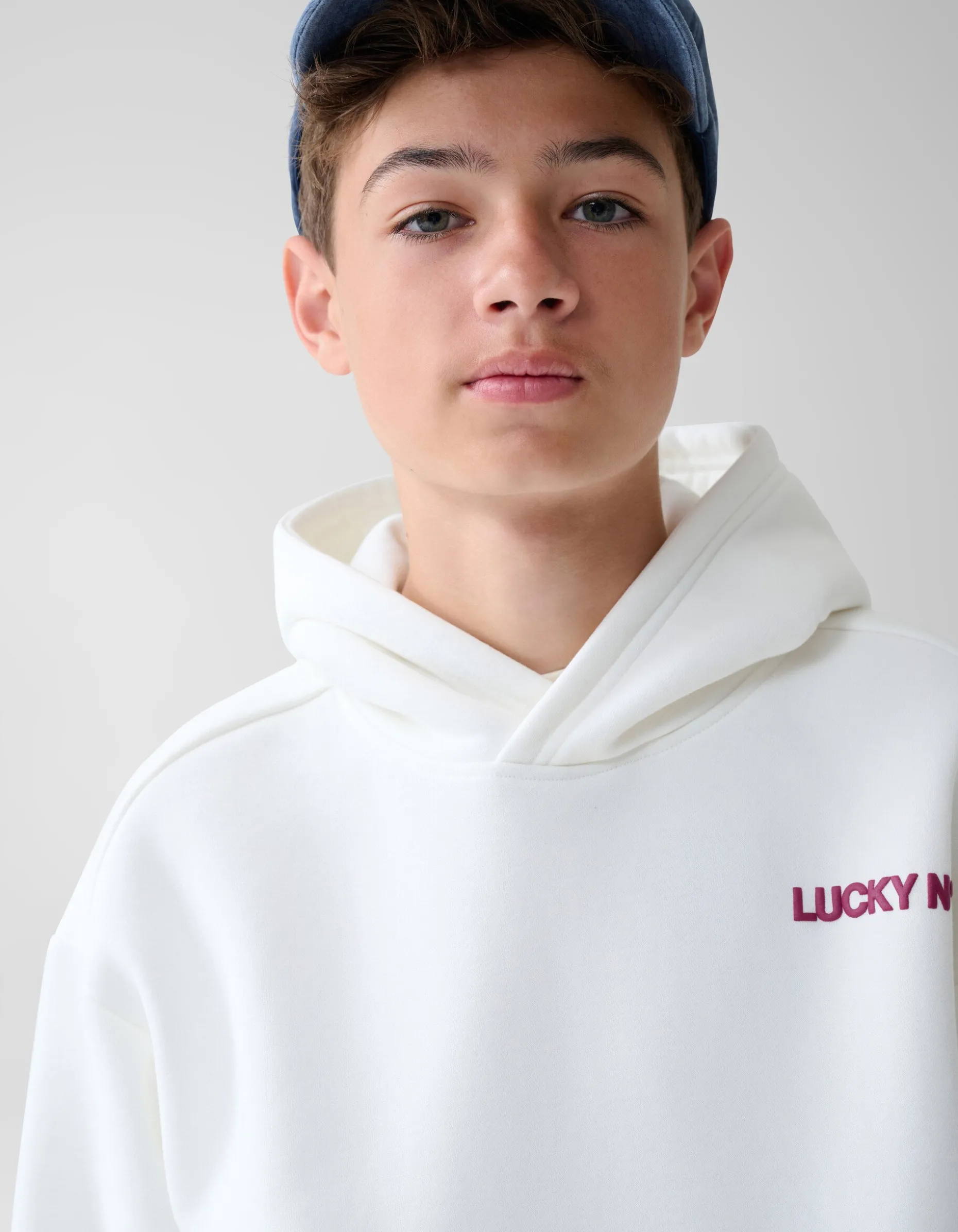 Artwork Hoodie Gebroken Wit
