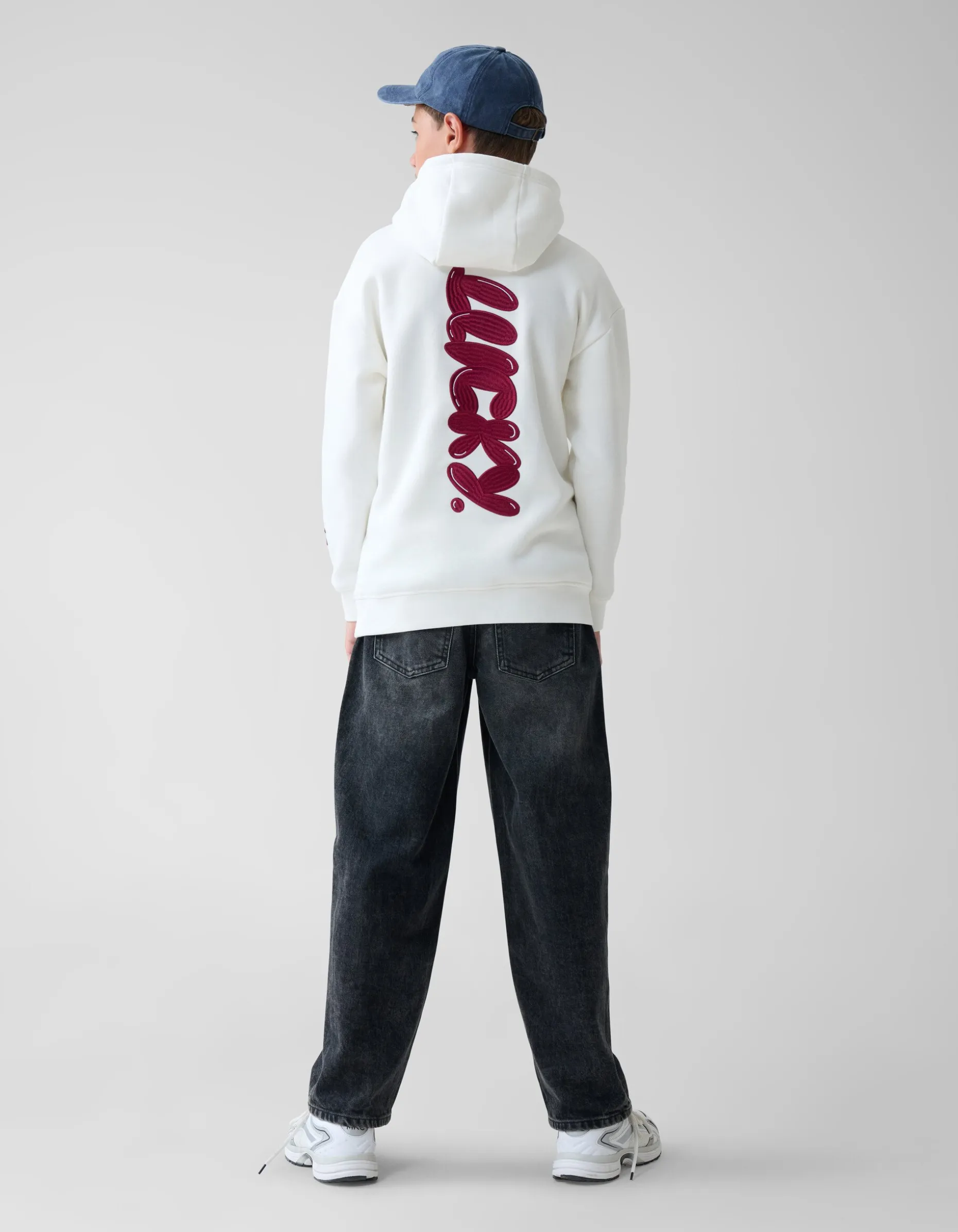 Artwork Hoodie Gebroken Wit