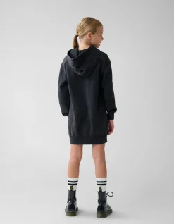 Artwork Hoodie Jurk Zwart