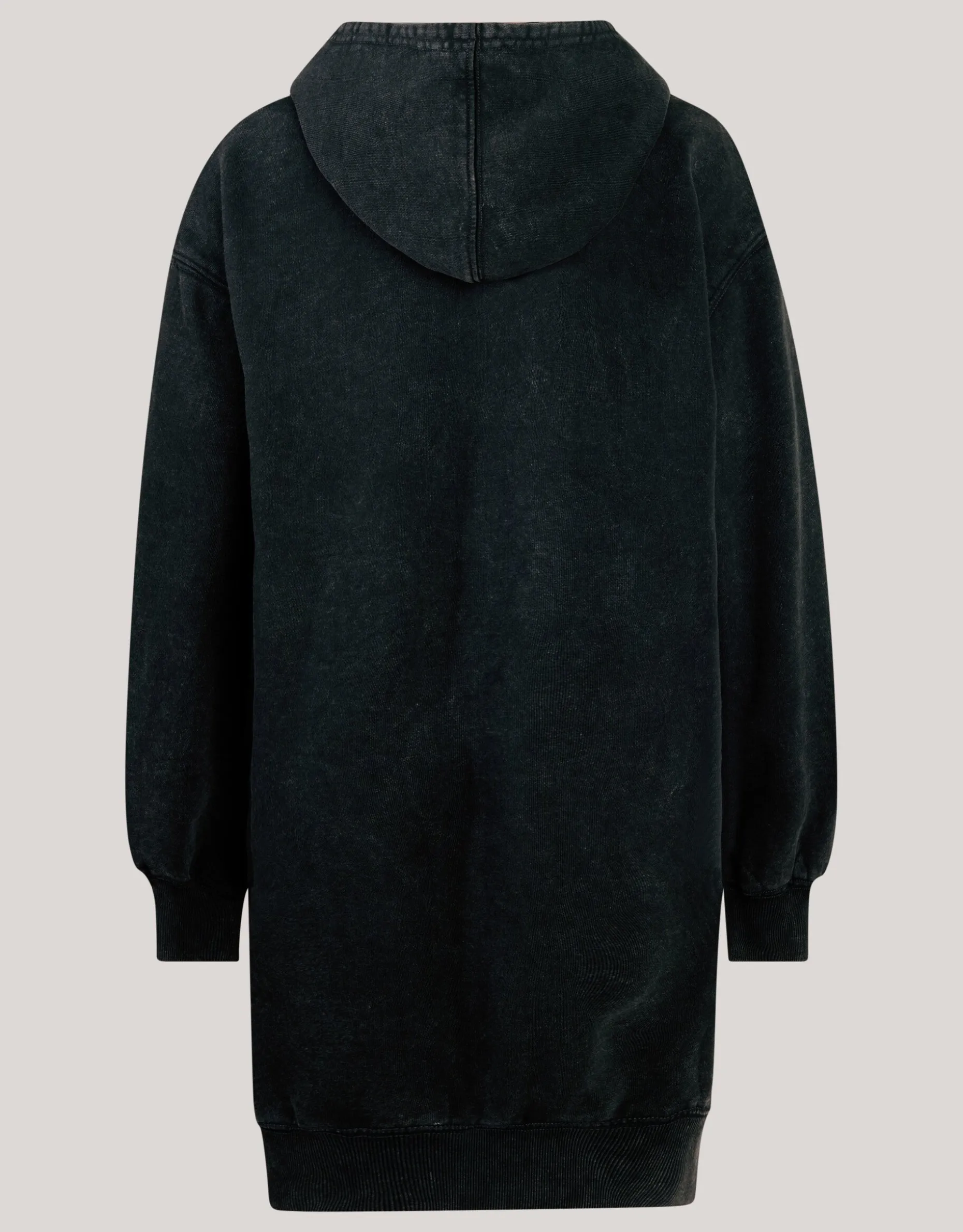 Artwork Hoodie Jurk Zwart