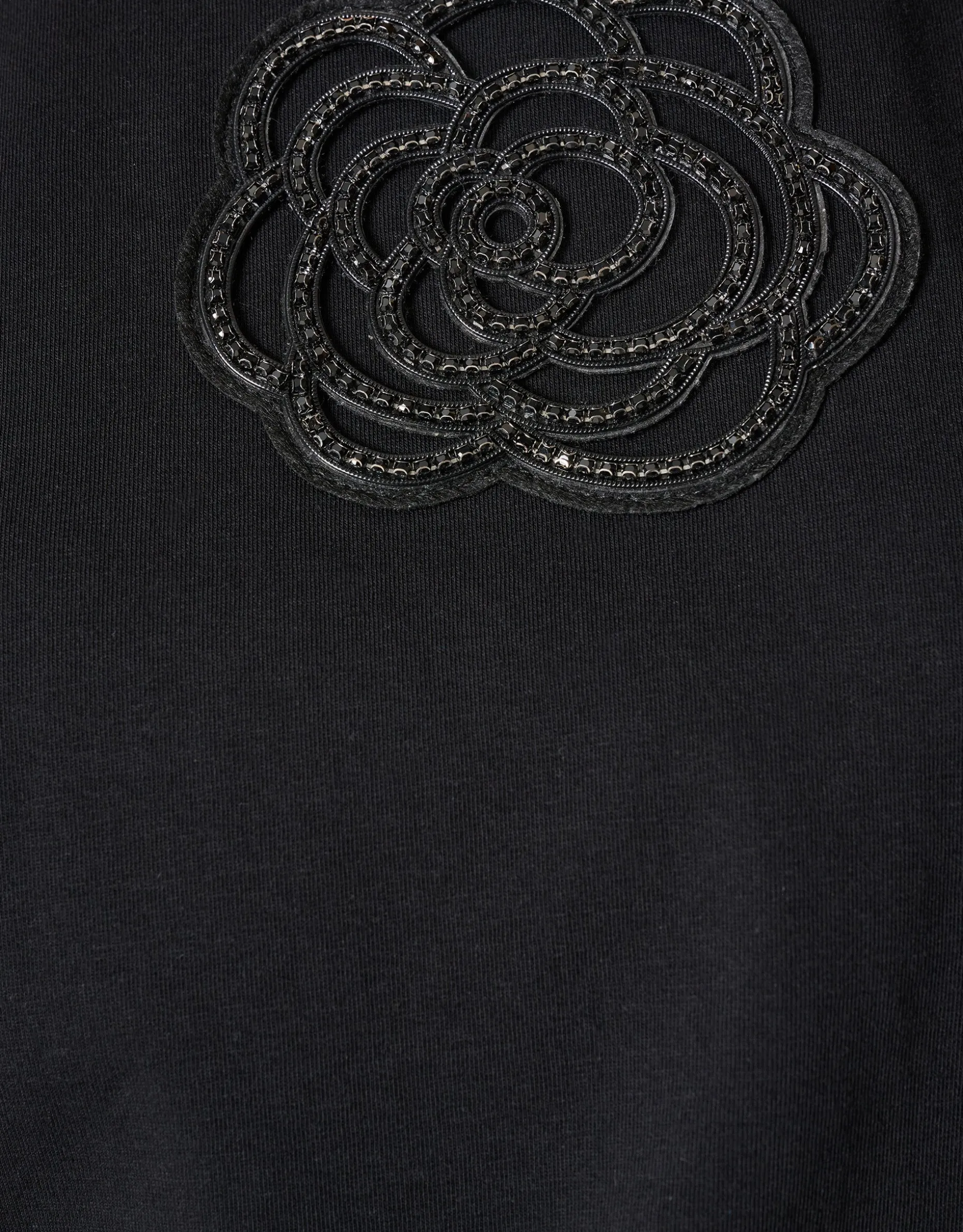 Artwork Strass T-shirt Zwart