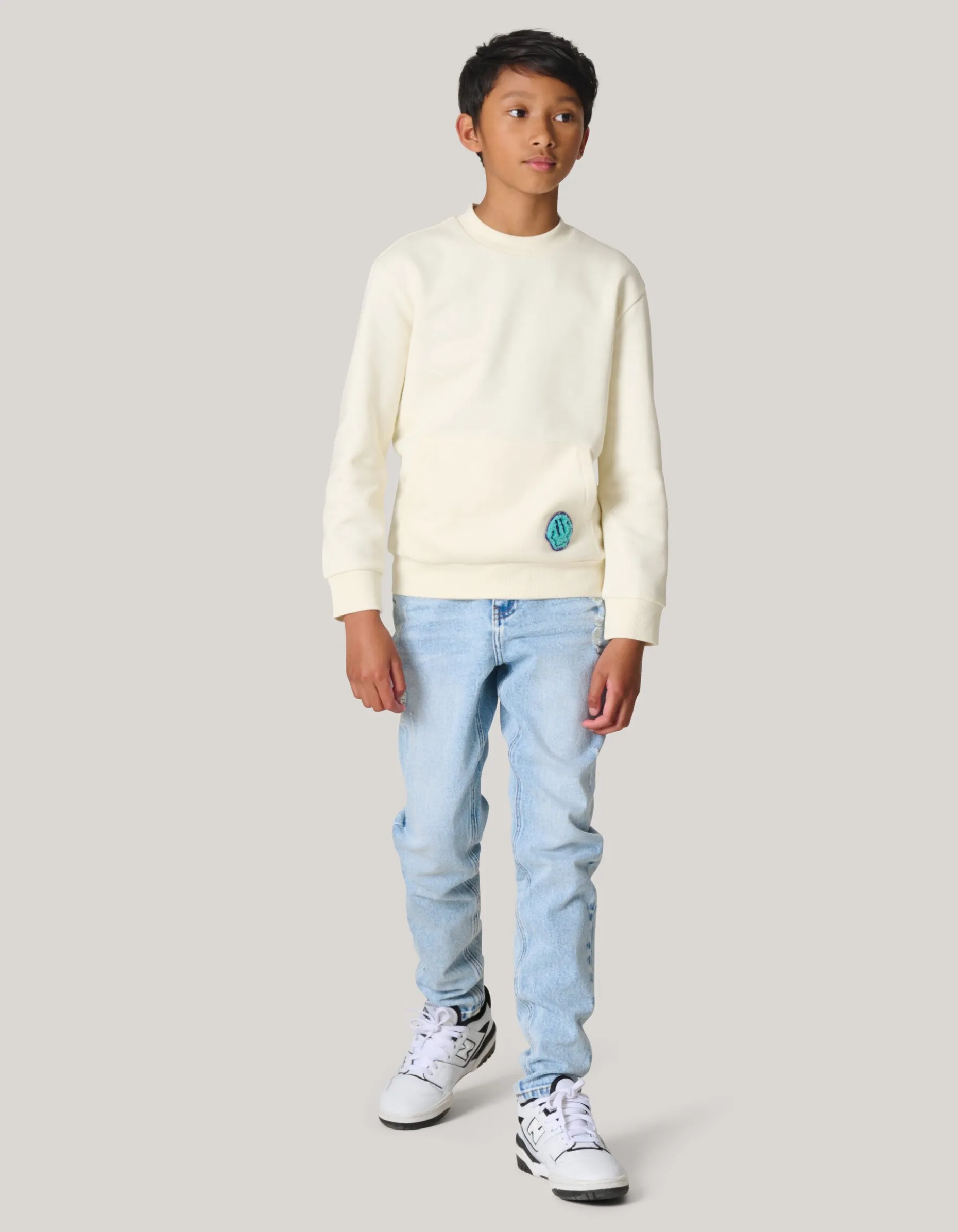 Artwork Sweater Gebroken Wit