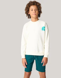 Artwork Sweater Gebroken Wit