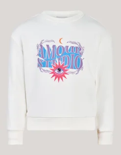 Artwork Sweater Gebroken Wit