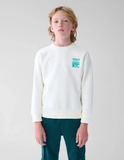Artwork Sweater Gebroken Wit