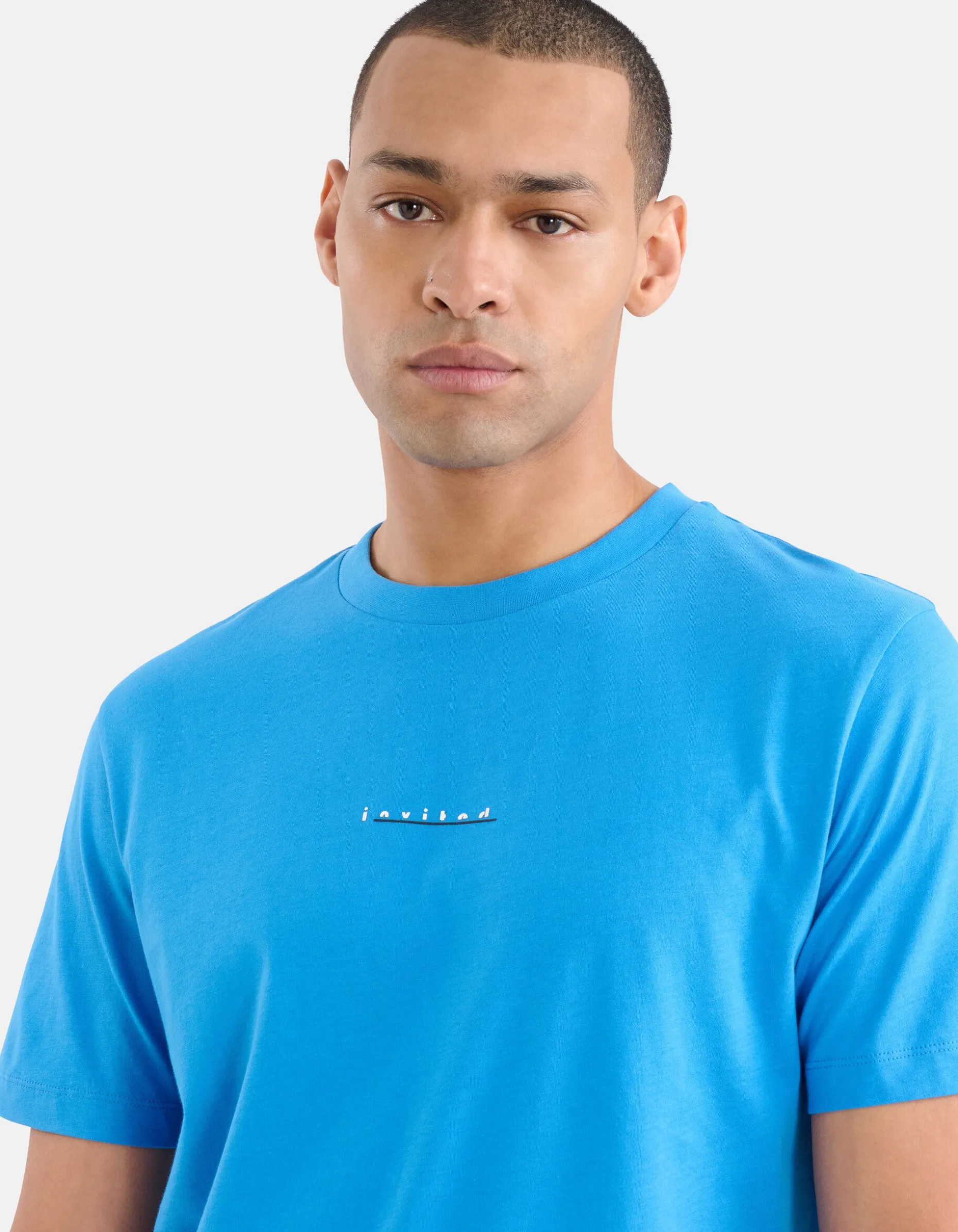 Artwork T-shirt Blauw
