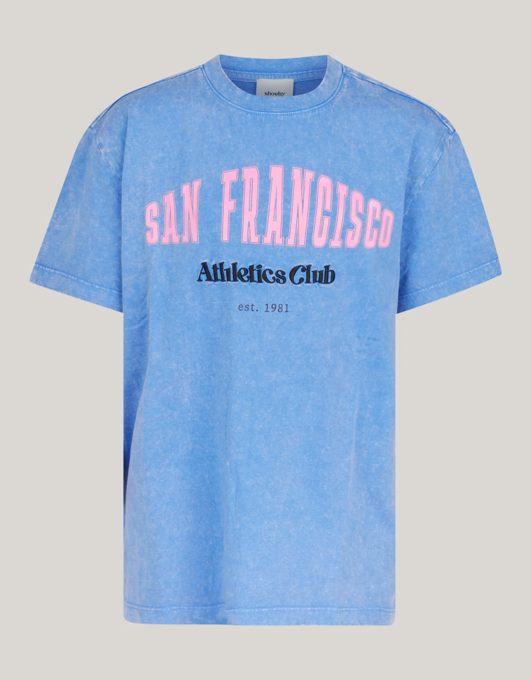 Artwork T-shirt Blauw