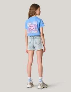 Artwork T-shirt Blauw