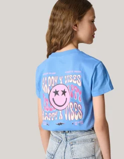 Artwork T-shirt Blauw
