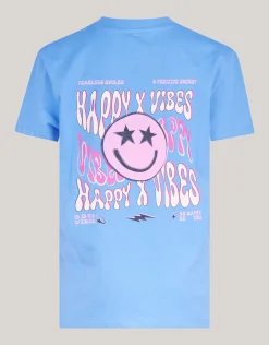 Artwork T-shirt Blauw