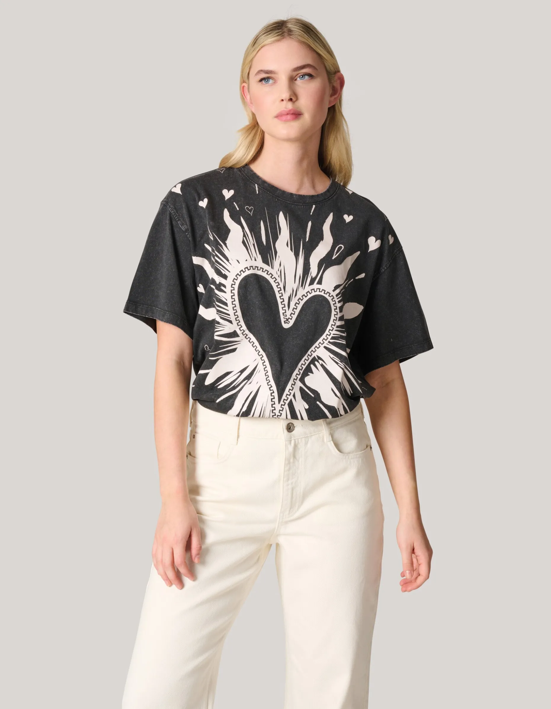 Artwork T-shirt Donkergrijs