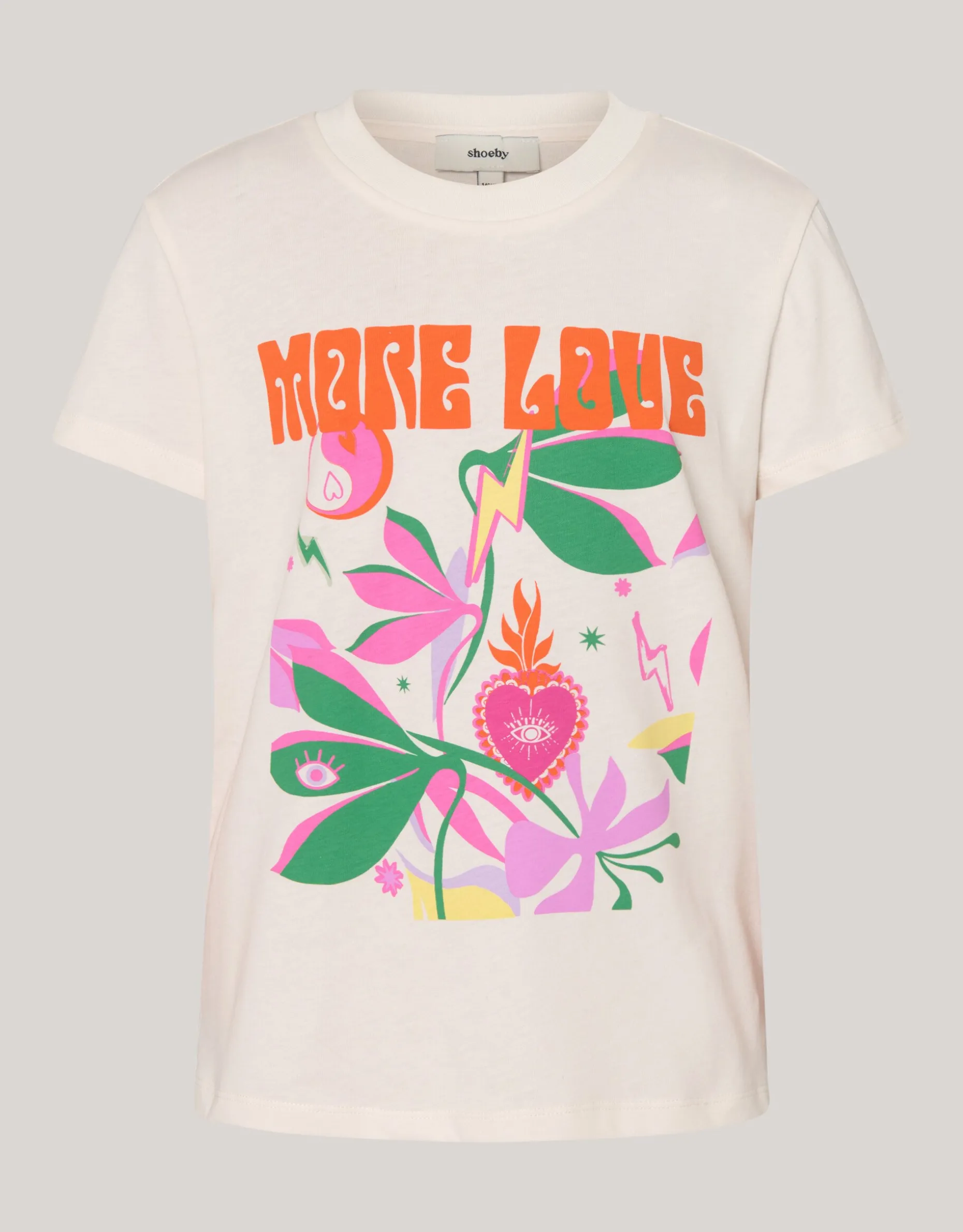 Artwork T-shirt Gebroken Wit