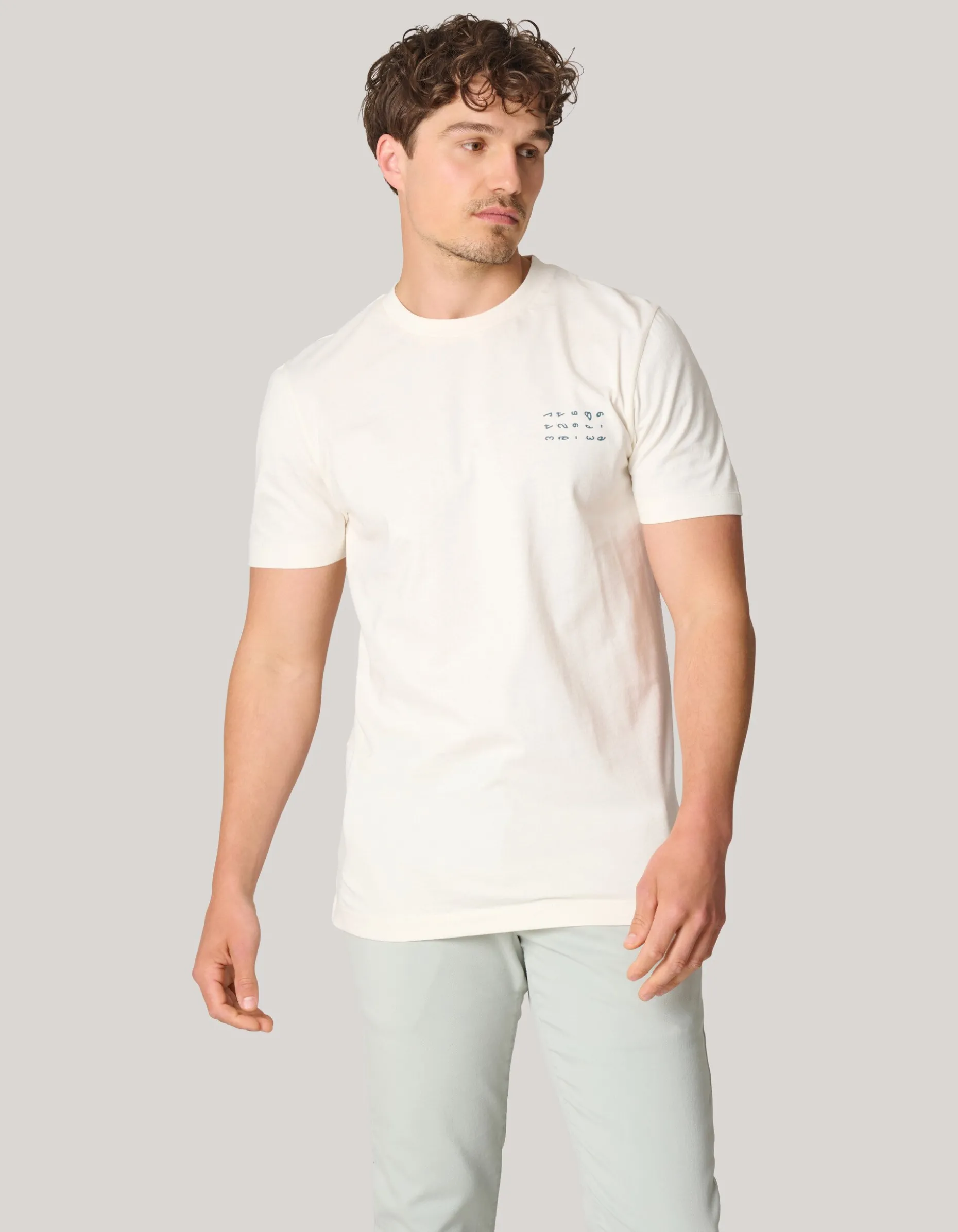 Artwork T-shirt Gebroken Wit