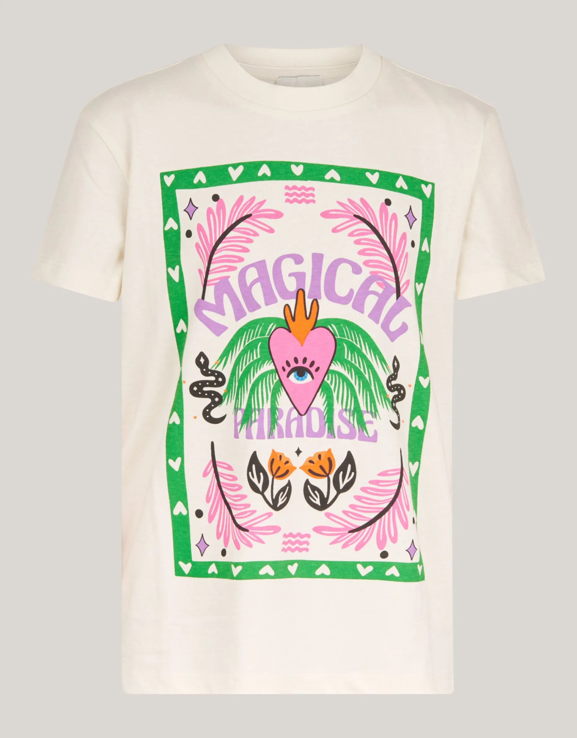 Artwork T-shirt Gebroken Wit