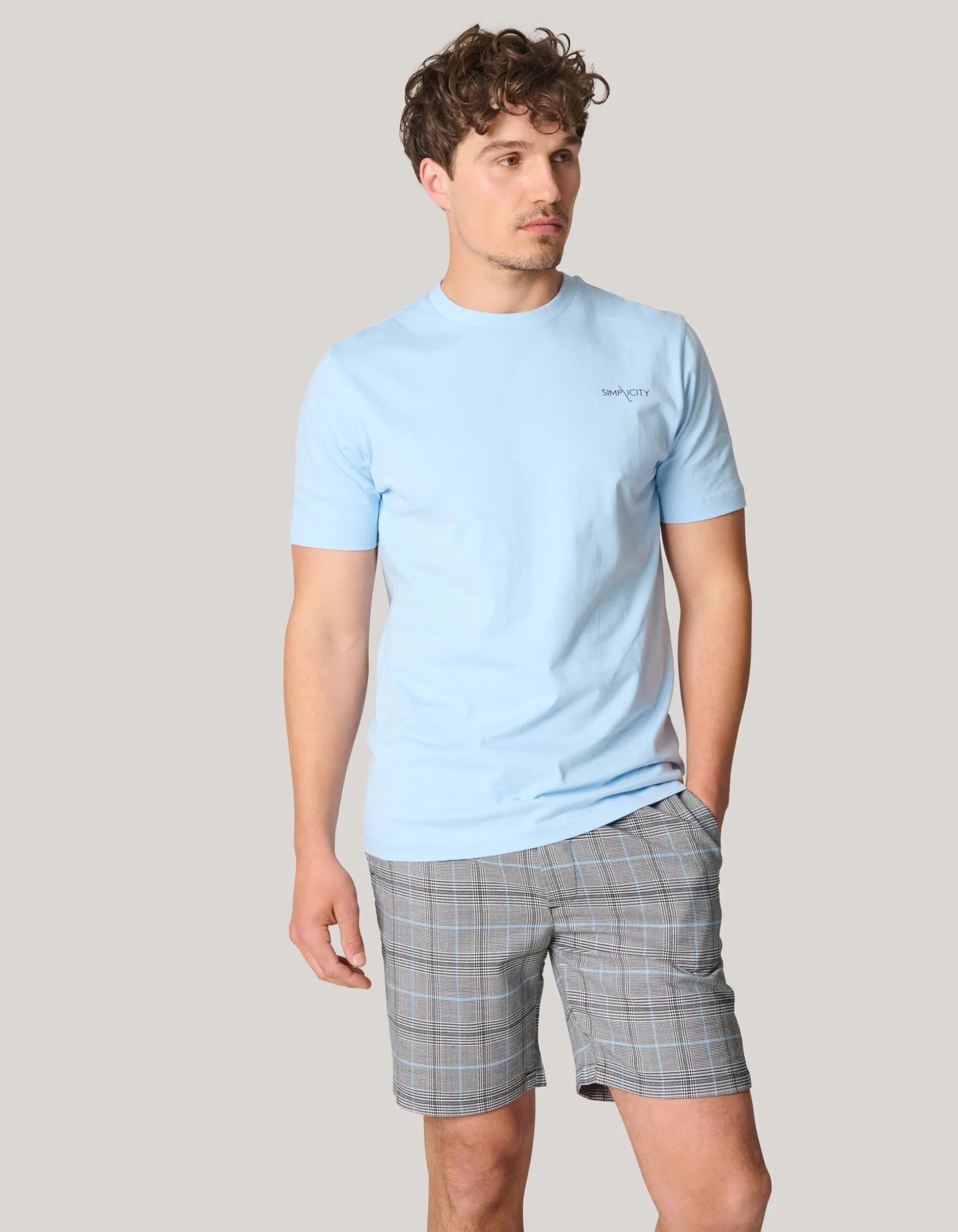 Artwork T-shirt Lichtblauw