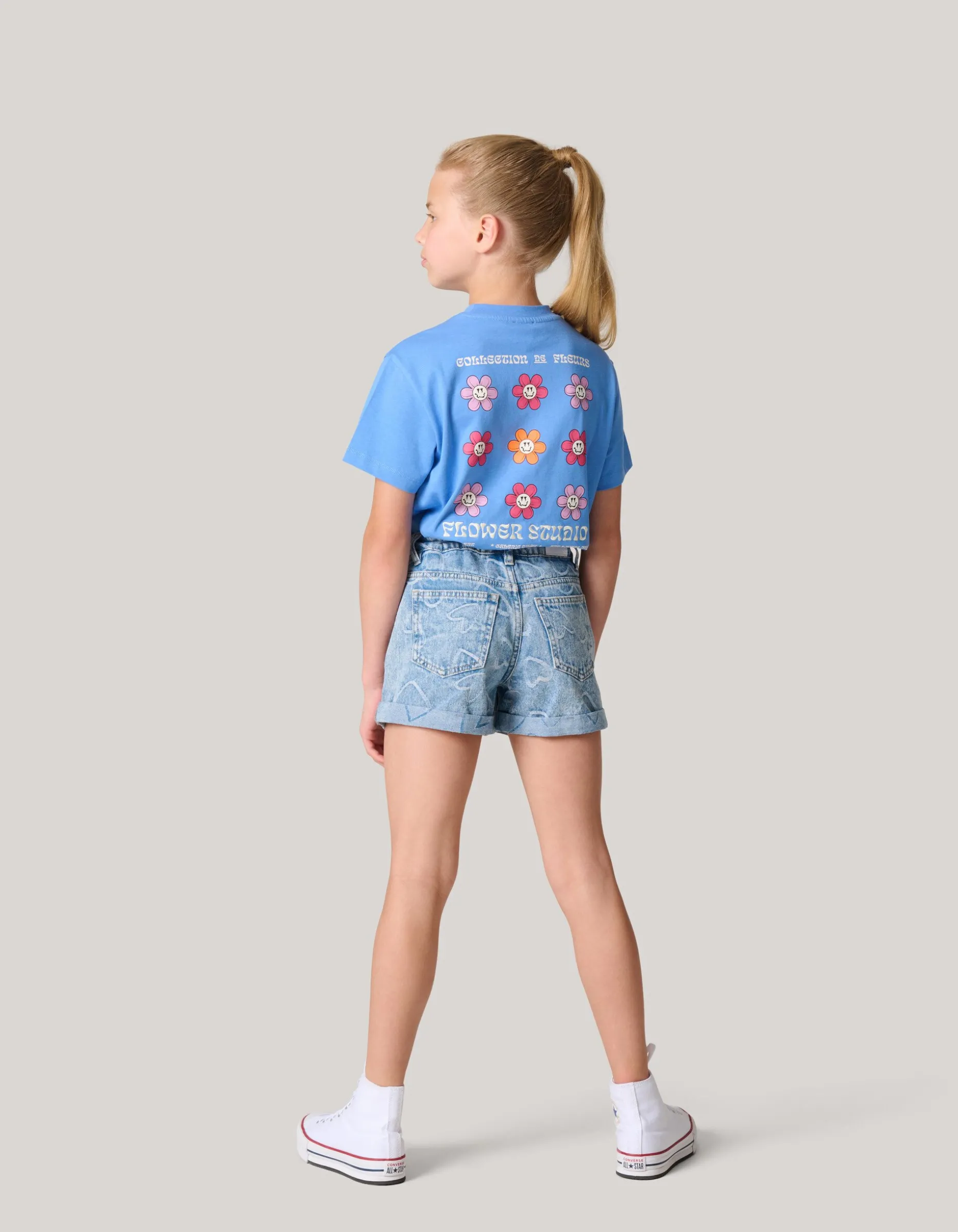Artwork T-shirt Lichtblauw
