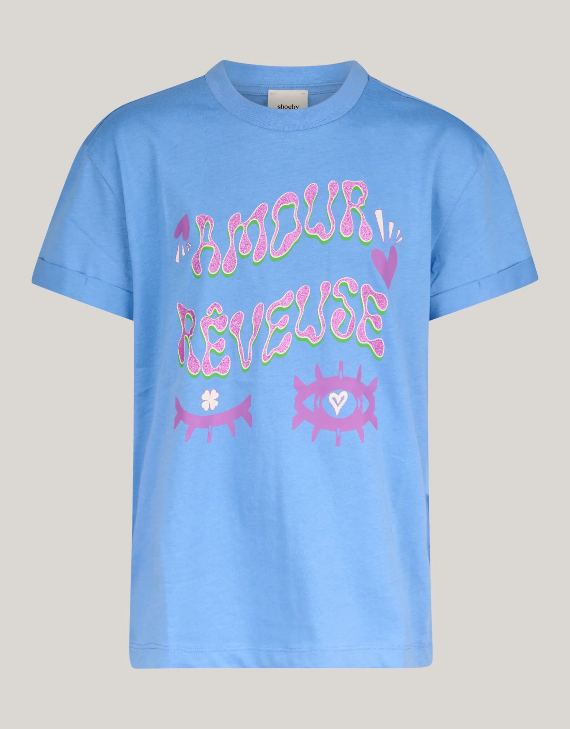 Artwork T-shirt Lichtblauw