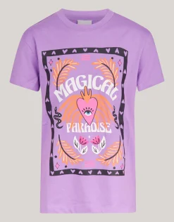 Artwork T-shirt Paars