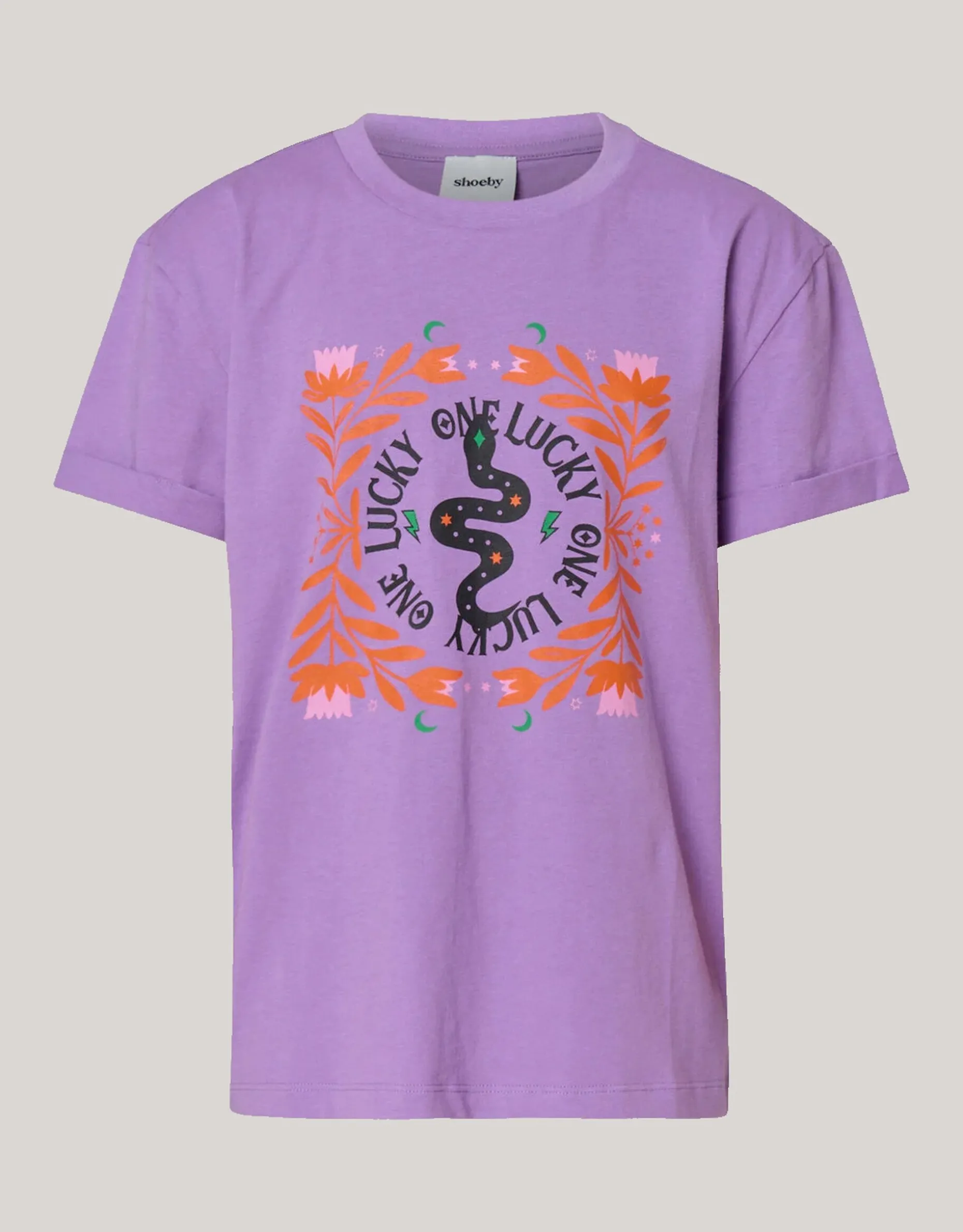 Artwork T-shirt Paars
