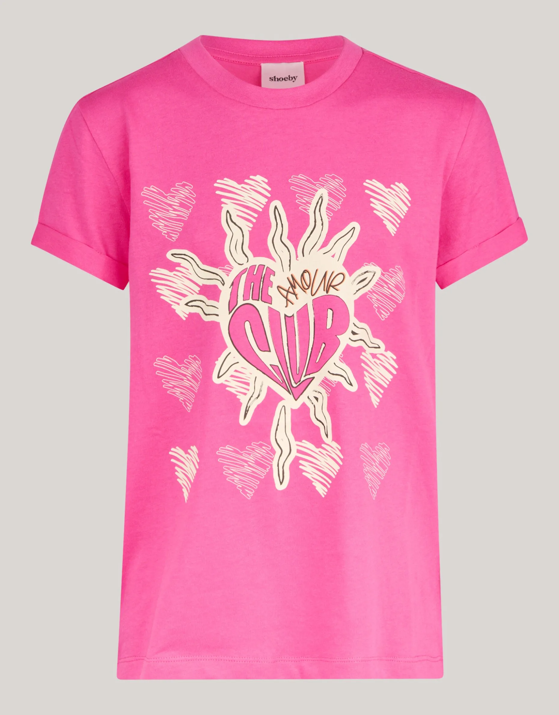 Artwork T-shirt Roze