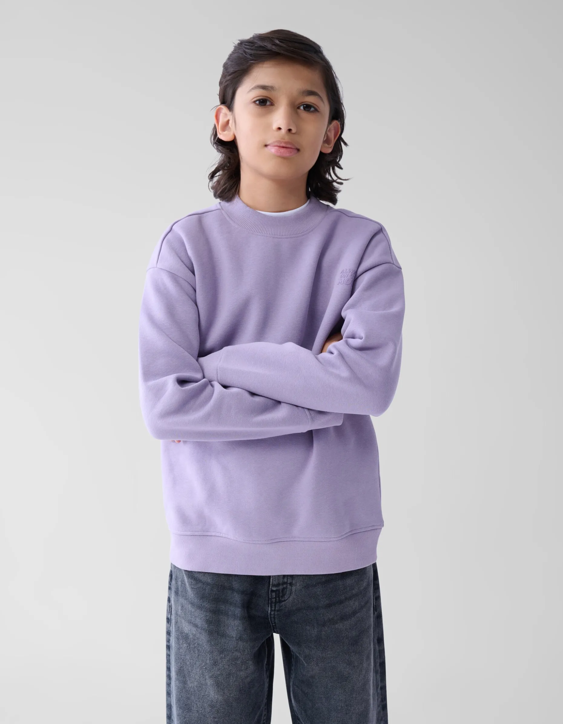 Backprint Sweater Lichtpaars