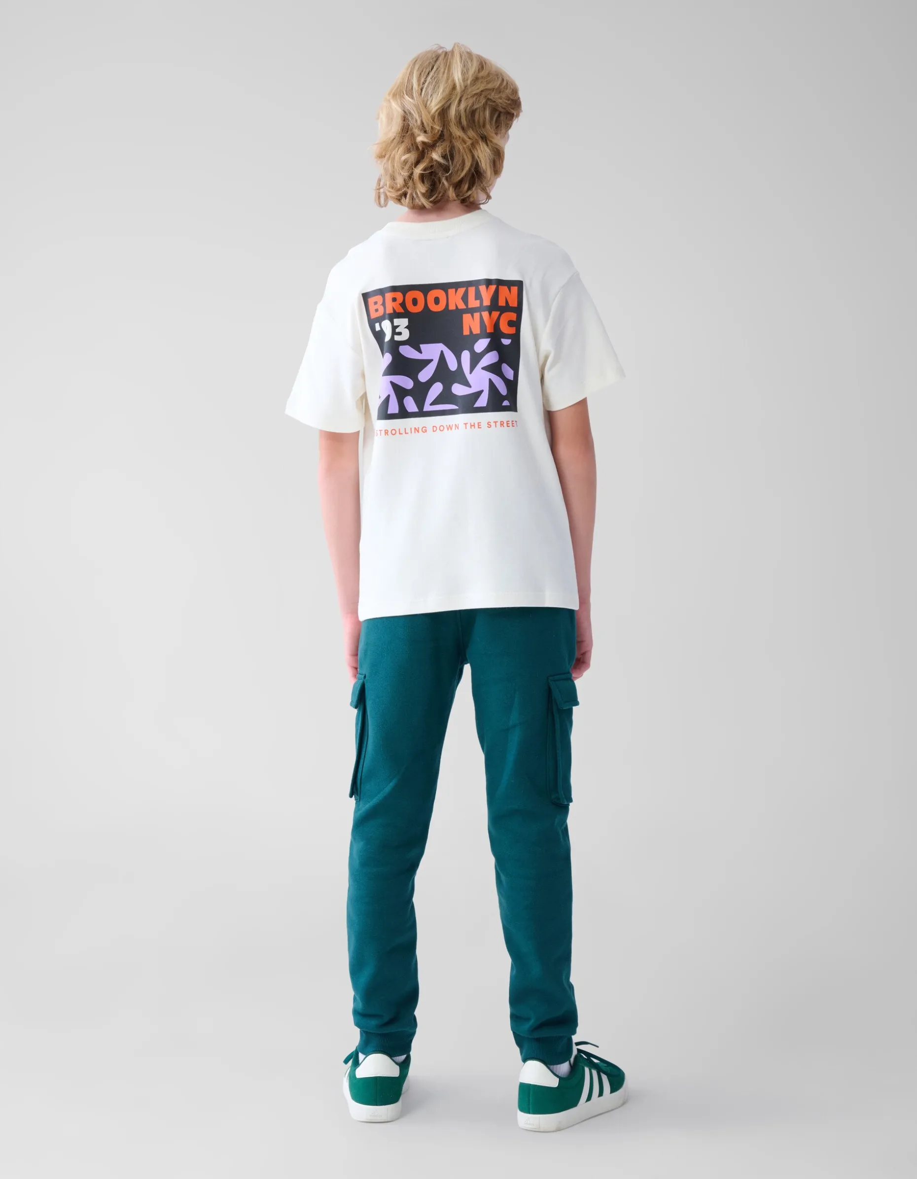 Backprint T-shirt Gebroken Wit