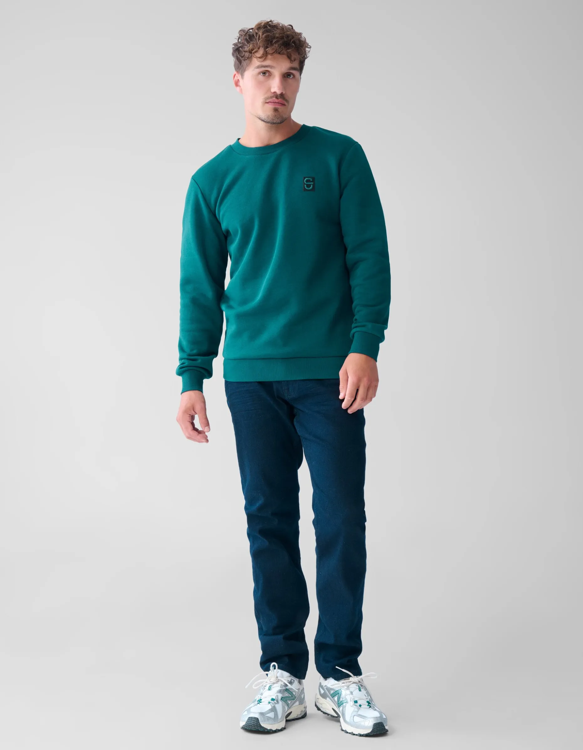 Badge Sweater Donkergroen