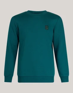 Badge Sweater Donkergroen