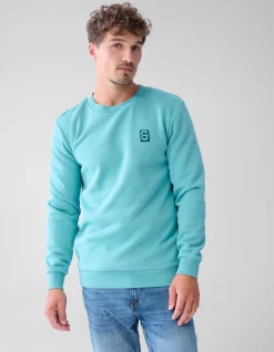 Badge Sweater Lichtgroen