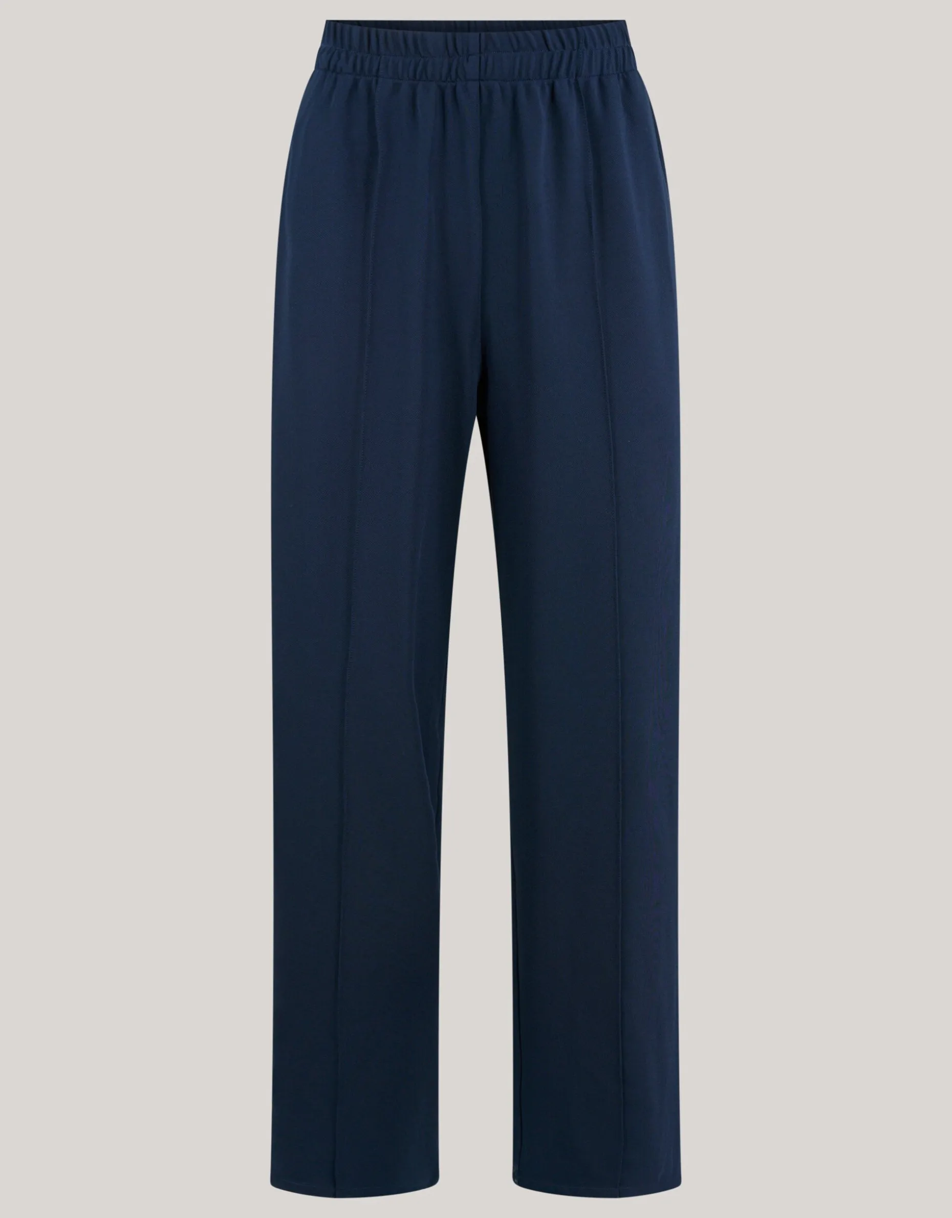 Basic Wide Leg Broek Donkerblauw
