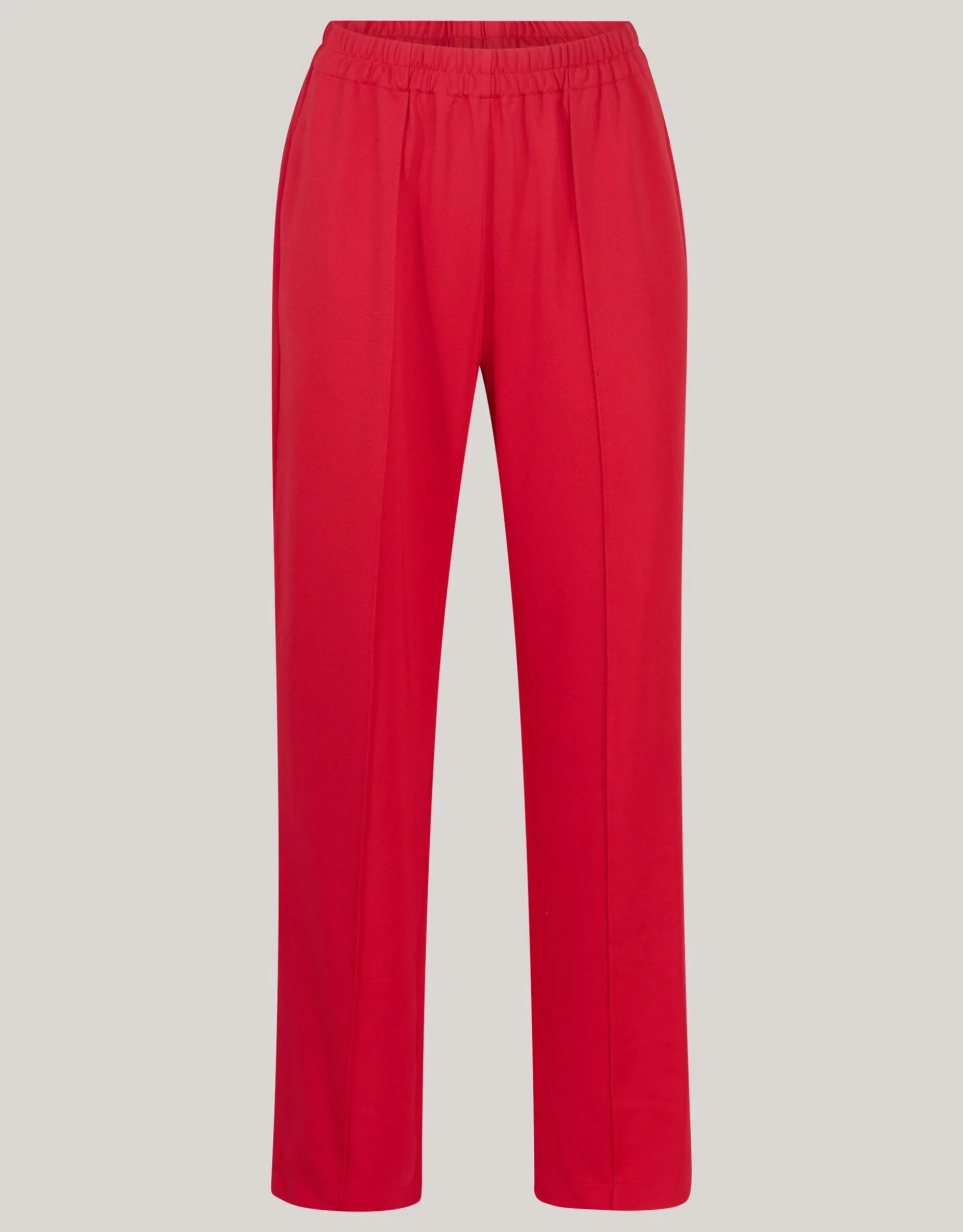 Basic Wide Leg Broek Rood