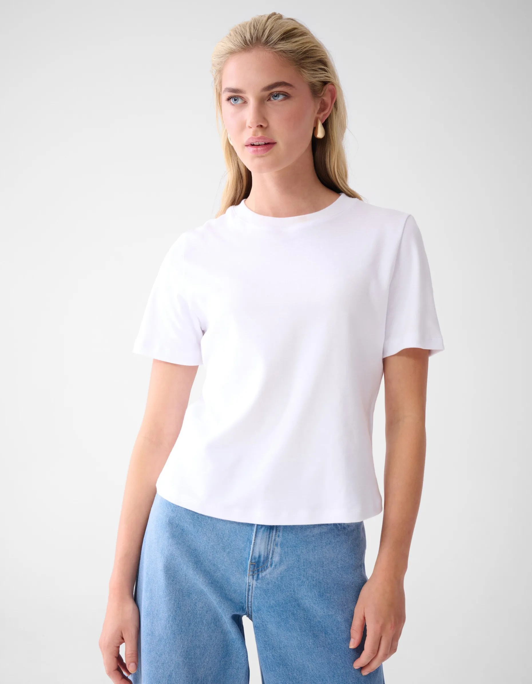 Basis T-shirt Wit By Lonneke