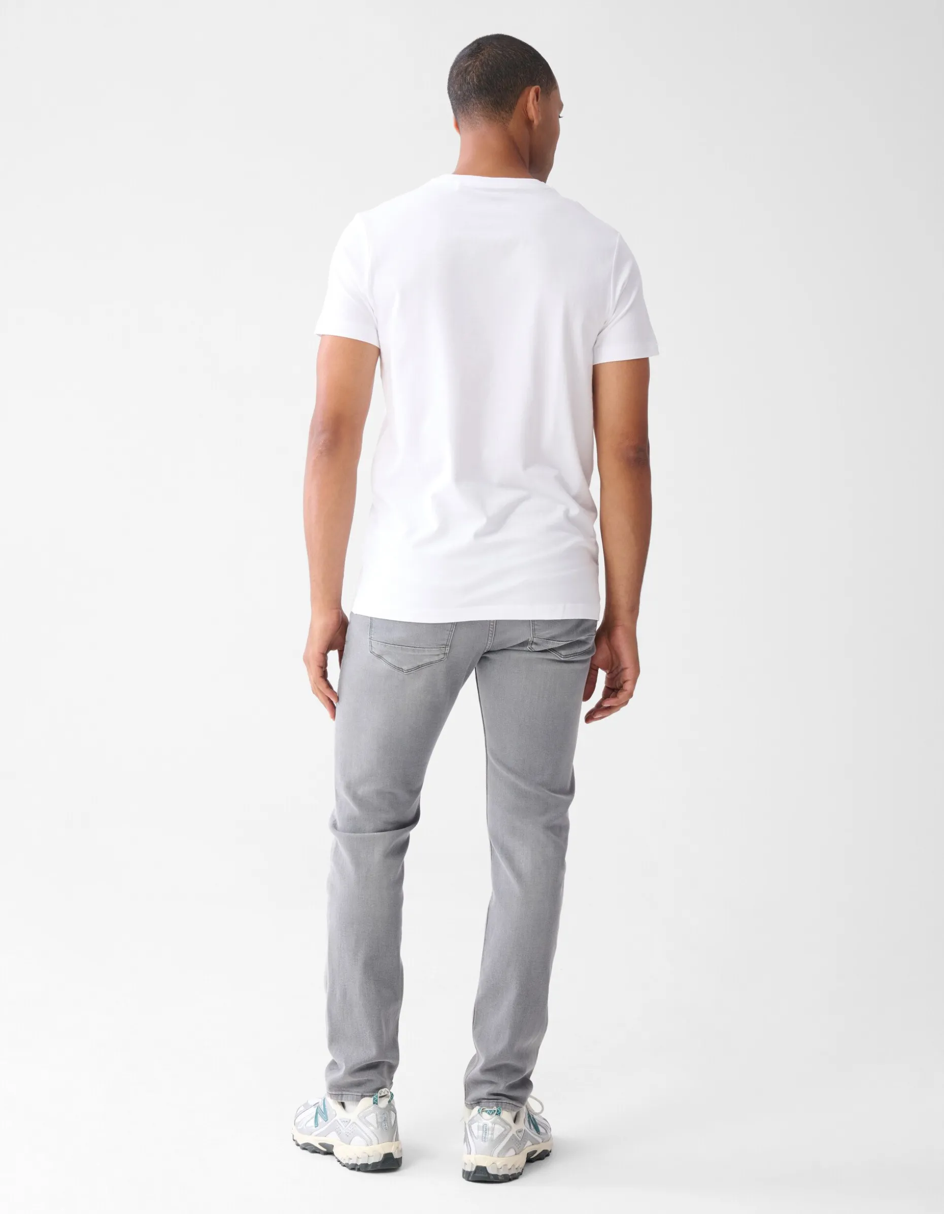 Basis V-hals T-shirt Wit