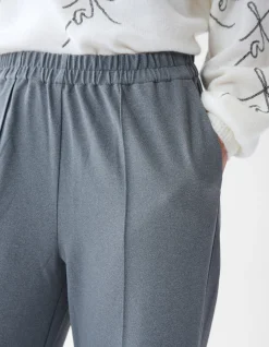 Basis Wide Leg Broek Grijs