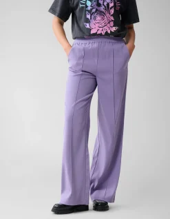 Basis Wide Leg Broek Paars