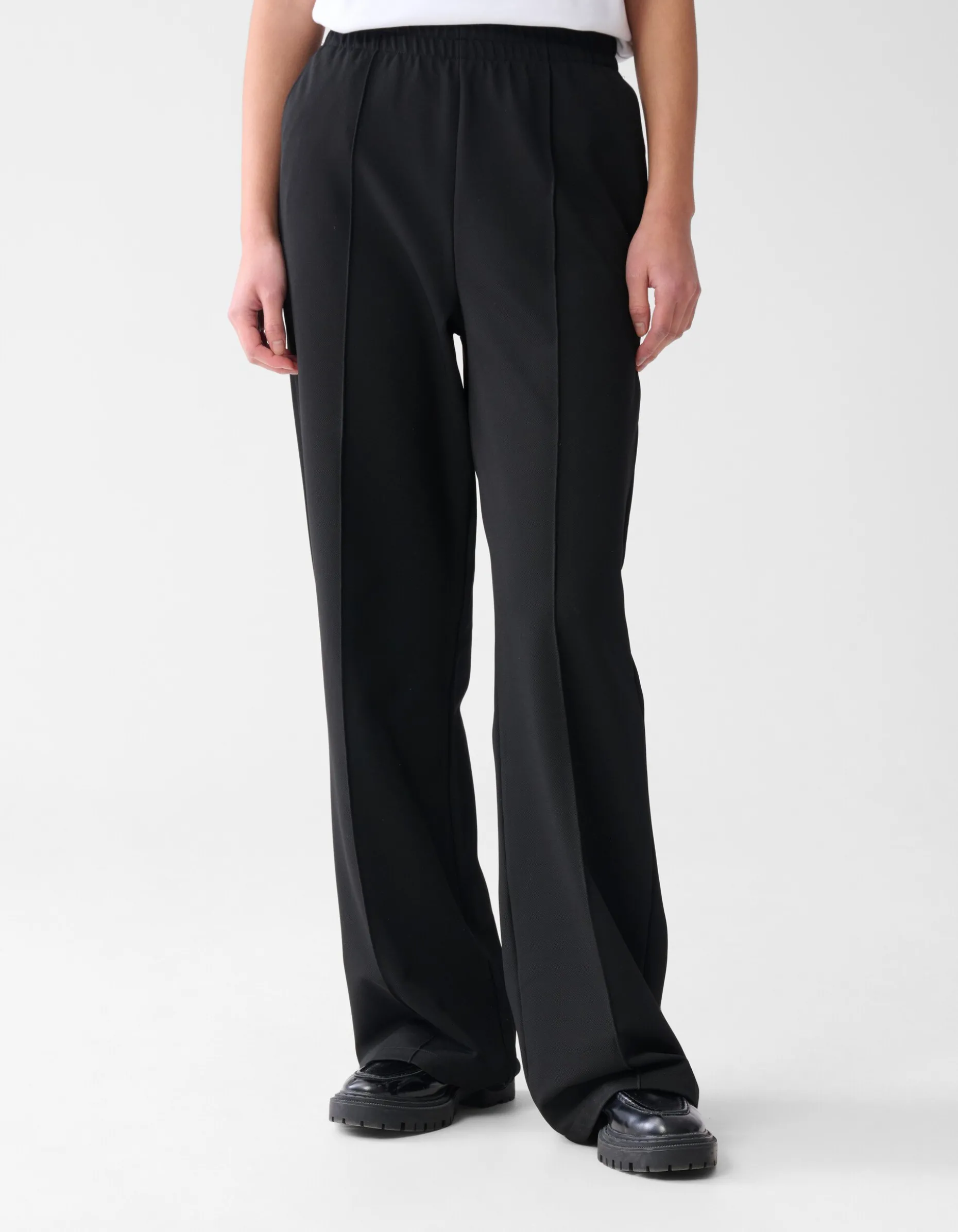 Basis Wide Leg Broek Zwart