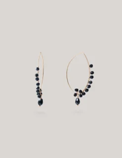 Beaded Drop Oorbellen Zwart
