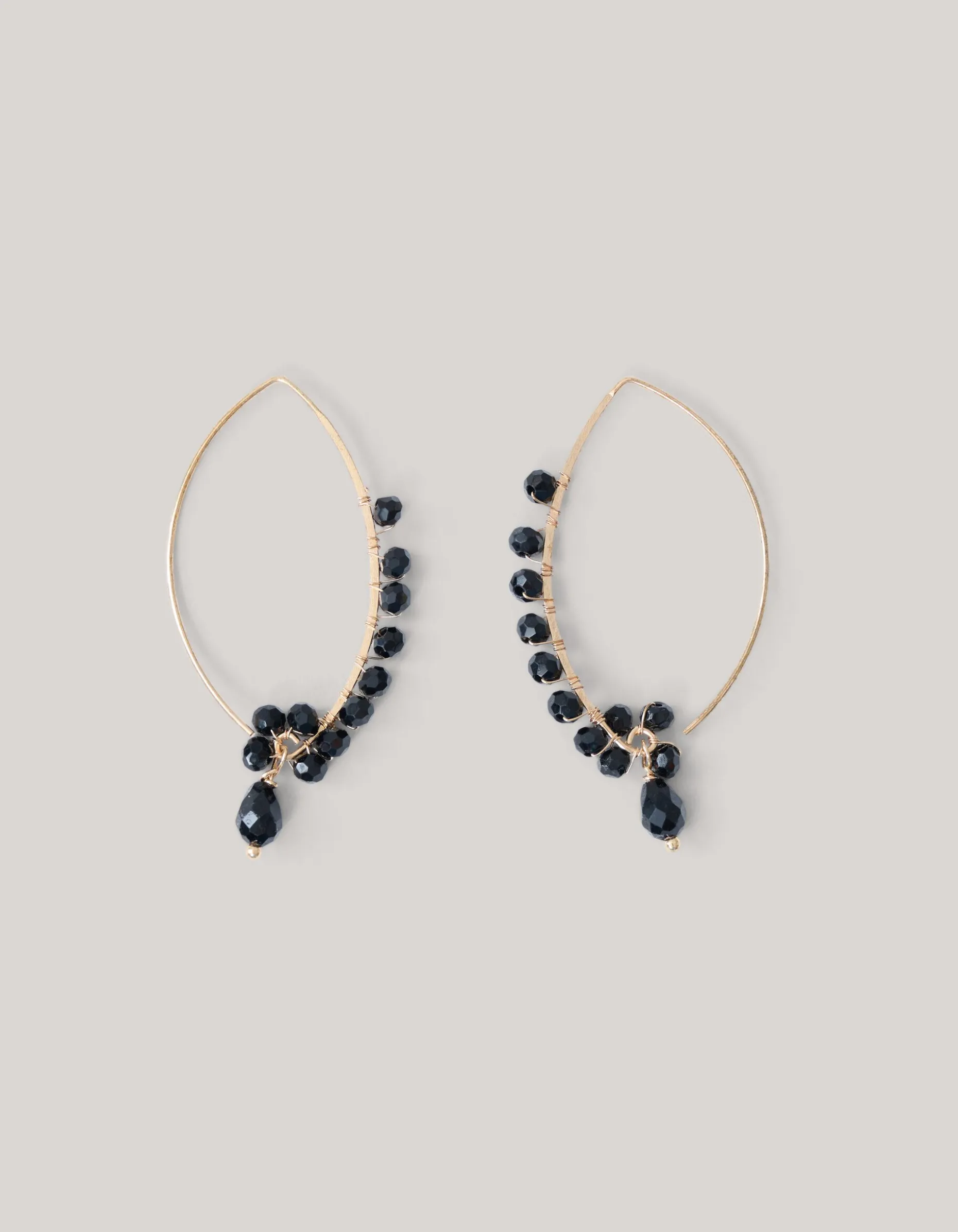 Beaded Drop Oorbellen Zwart