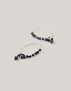 Beaded Drop Oorbellen Zwart