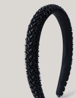 Beaded Haarband Zwart