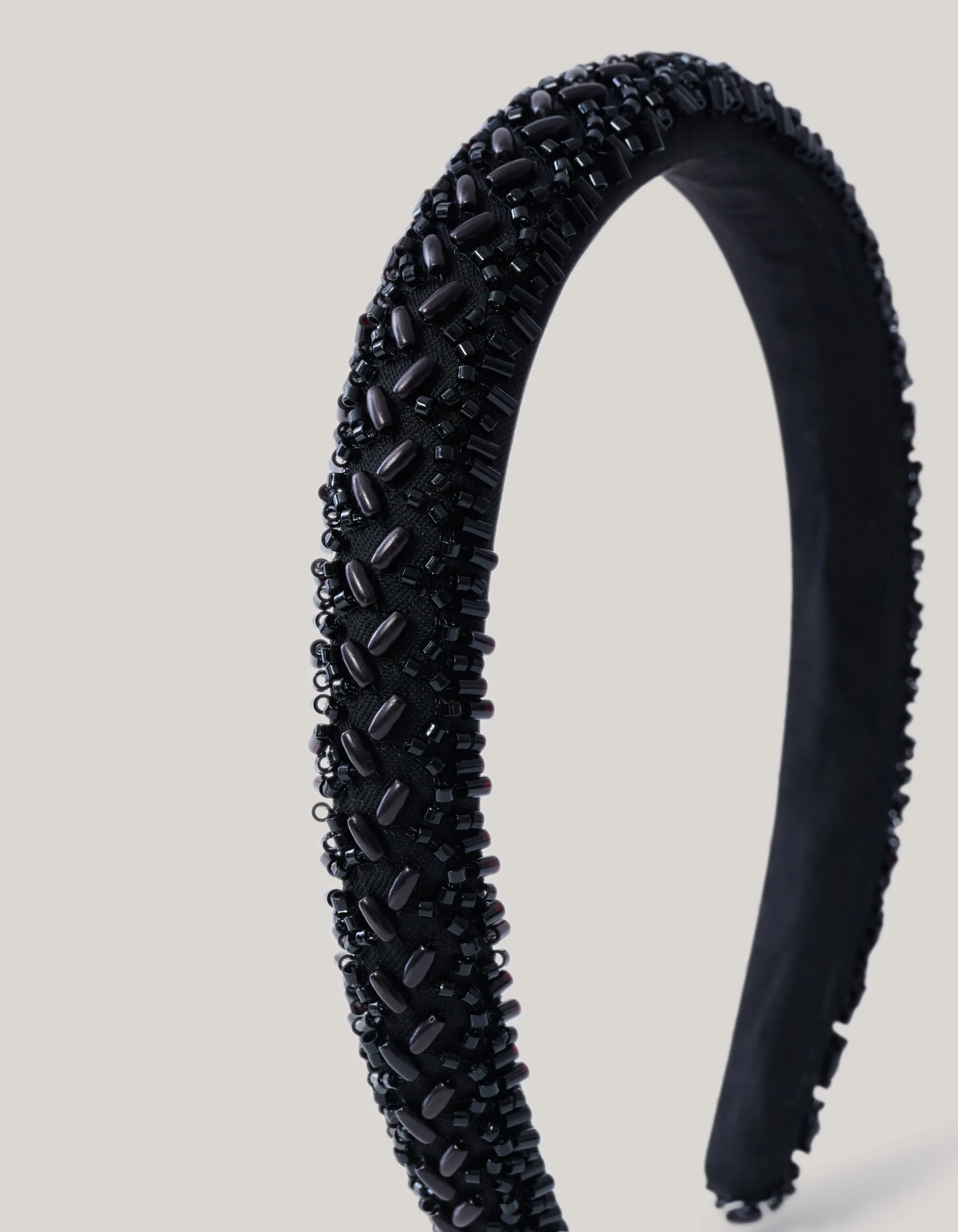 Beaded Haarband Zwart