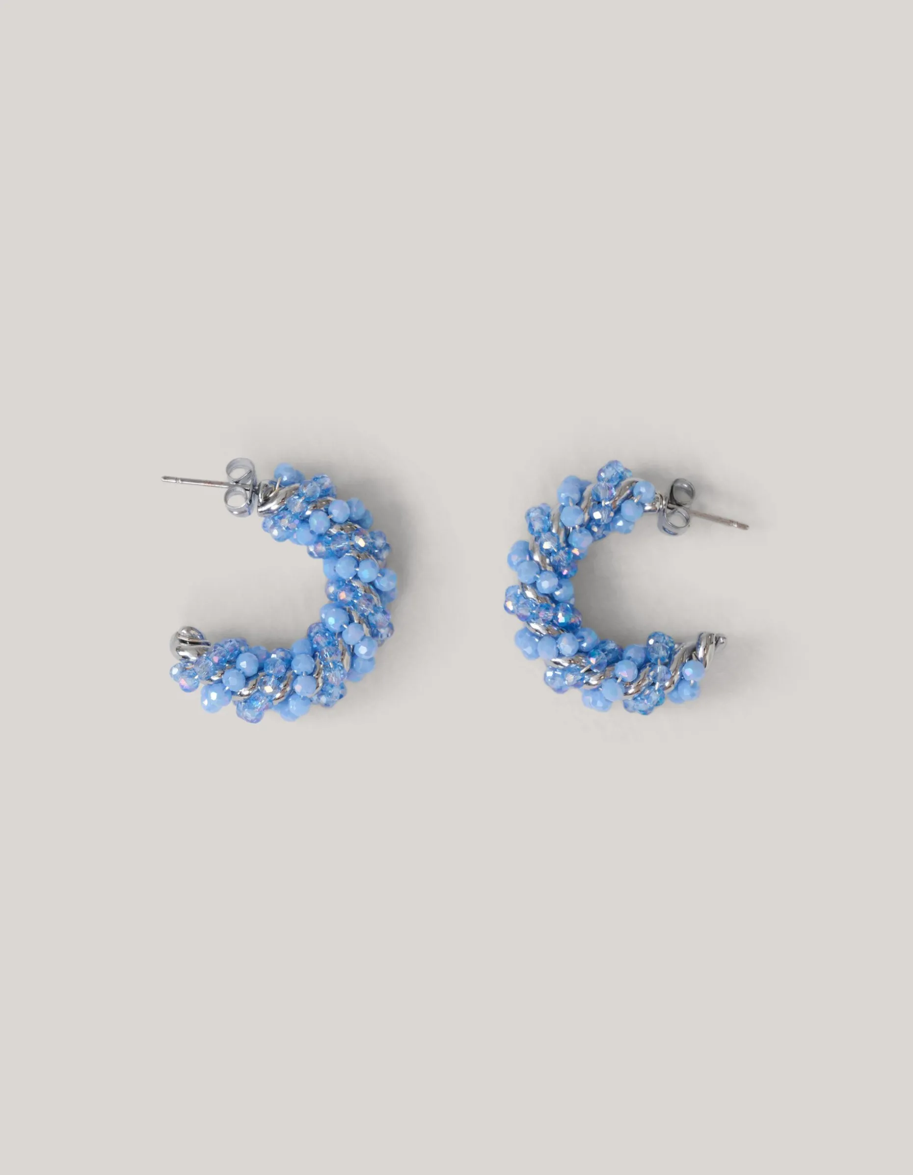 Beaded Oorbellen Blauw