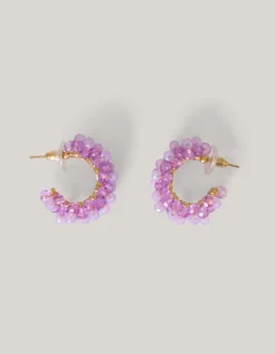 Beaded Oorbellen Paars