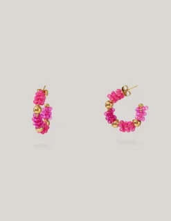 Beaded Oorbellen Roze