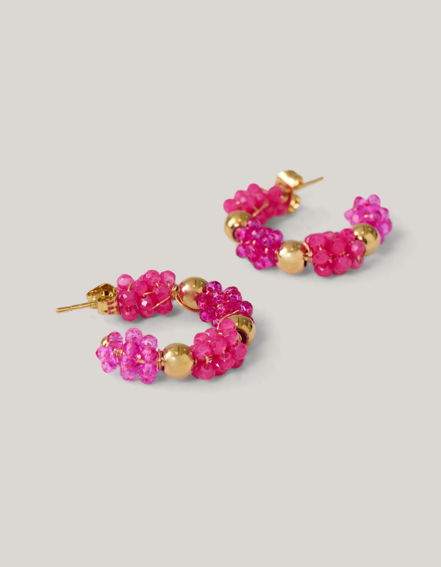 Beaded Oorbellen Roze