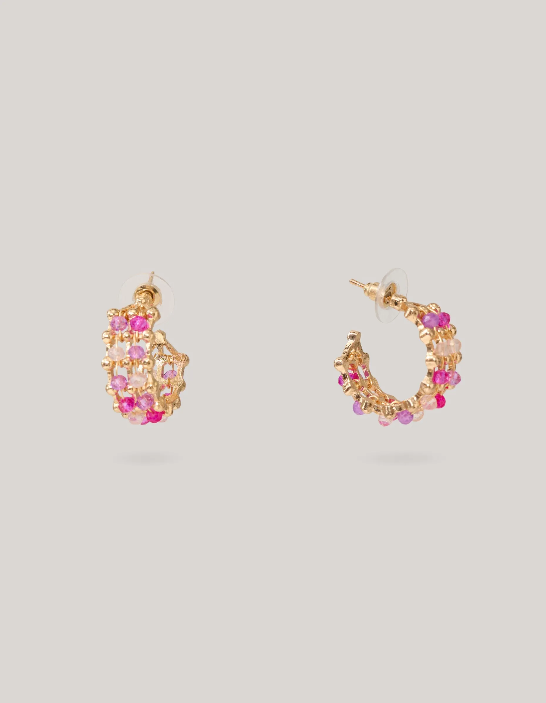 Beaded Strass Oorbellen Roze